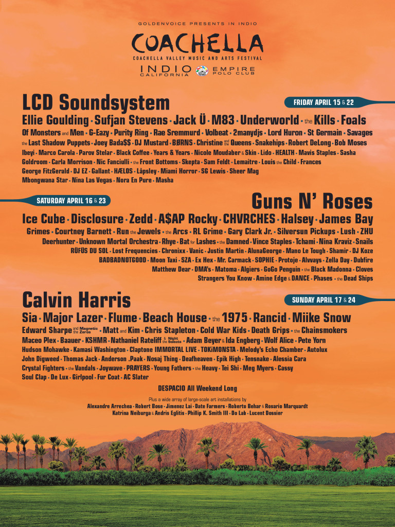 Coachella 2016 line-up