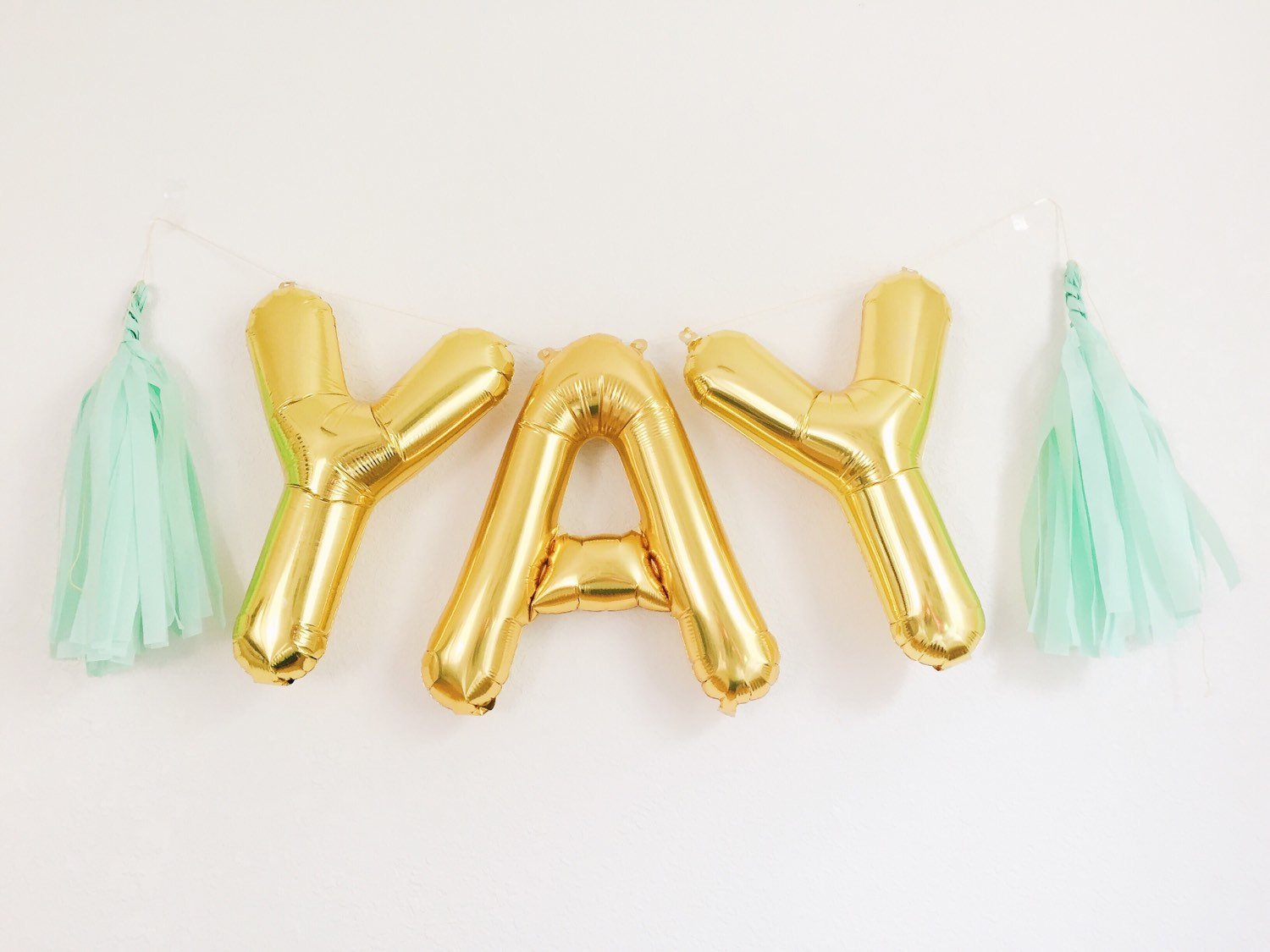 Yay gold foil balloons